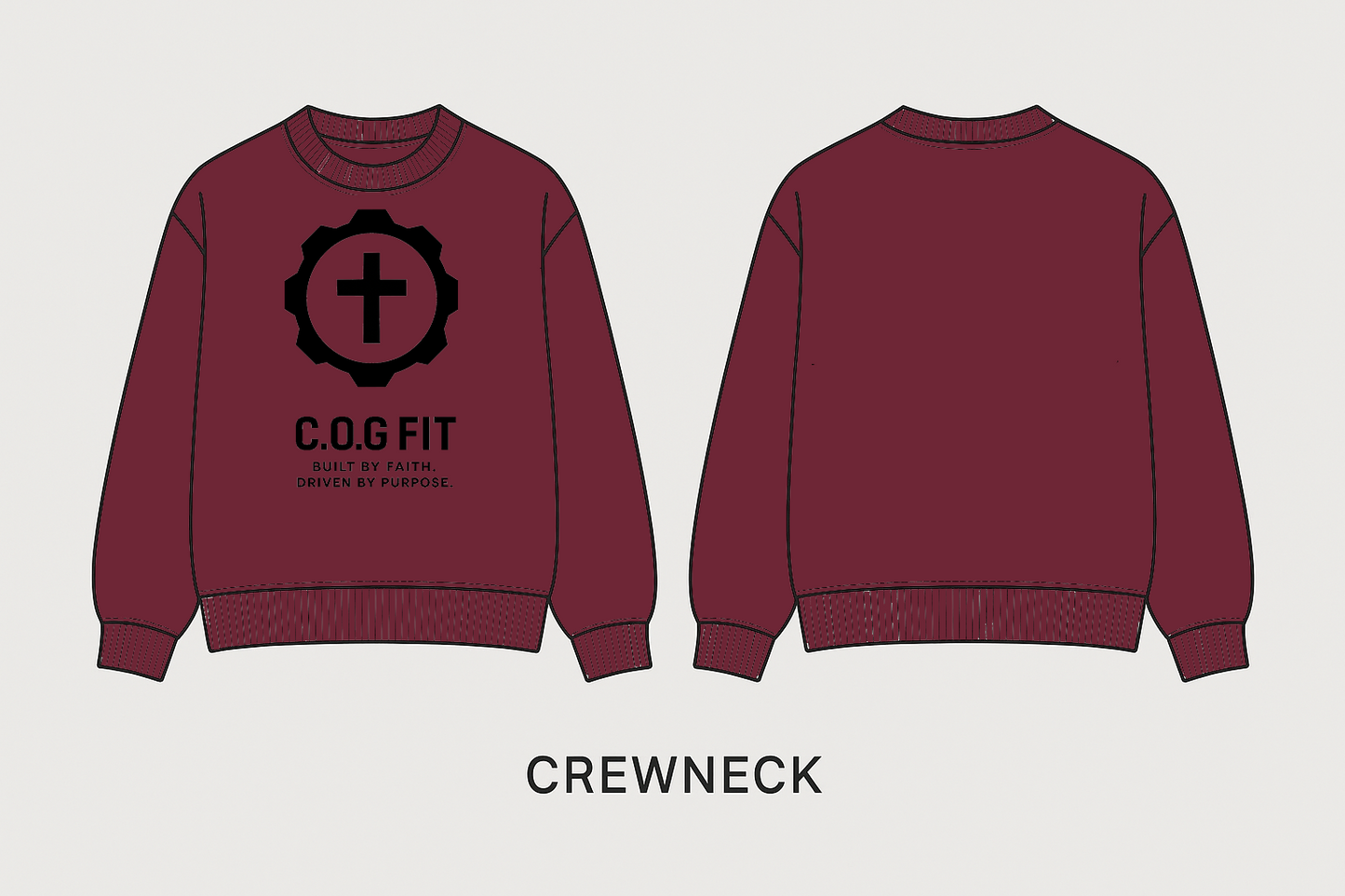 Maroon COG FIT Crewneck