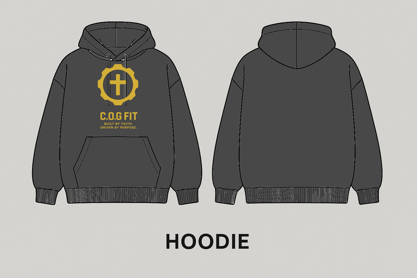 Charcoal COG FIT Hoodie