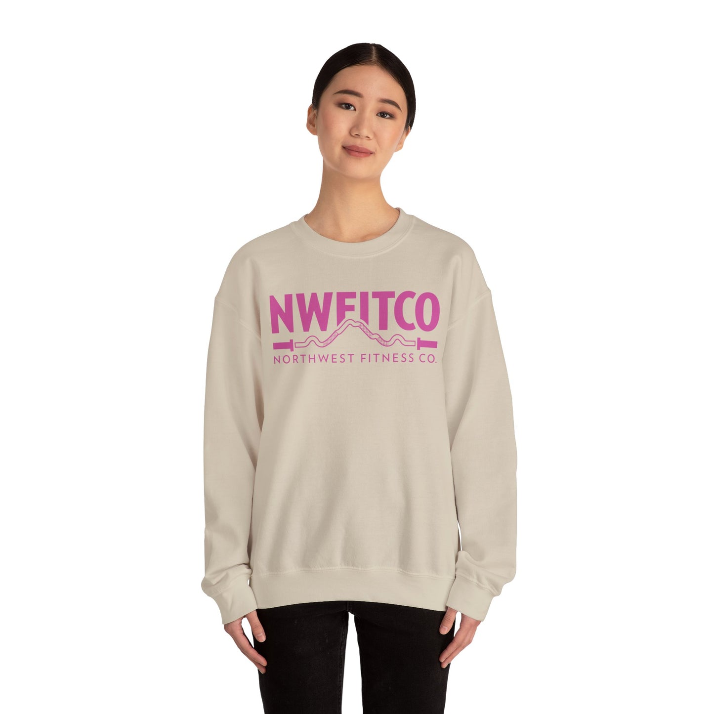 NWFITCO PINK LOGO CREWNECK