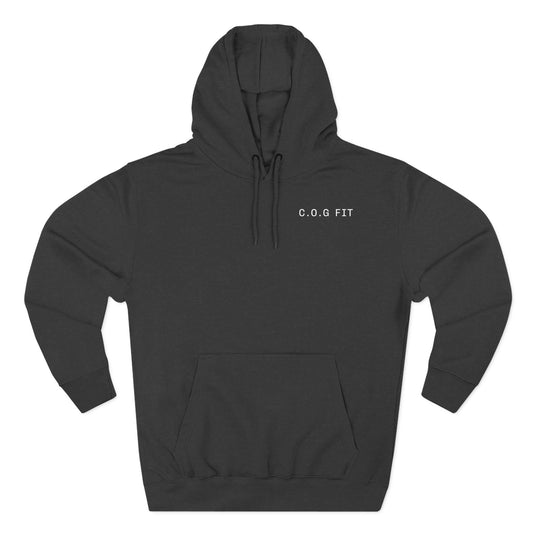 IN THIS WORLD NOT OF IT HOODIE - WHITE ON DARK
