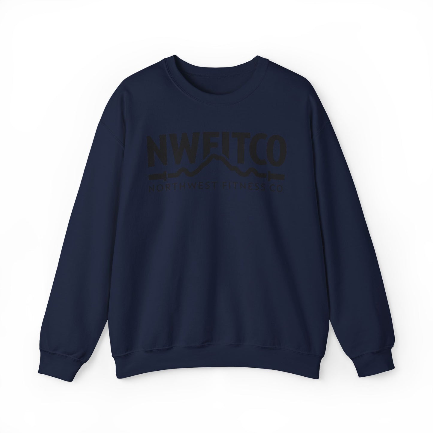 NWFITCO BLACK LOGO CREWNECK