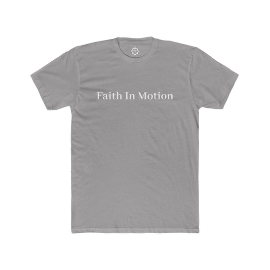 White Text - Faith In Motion Tee - Basic Line