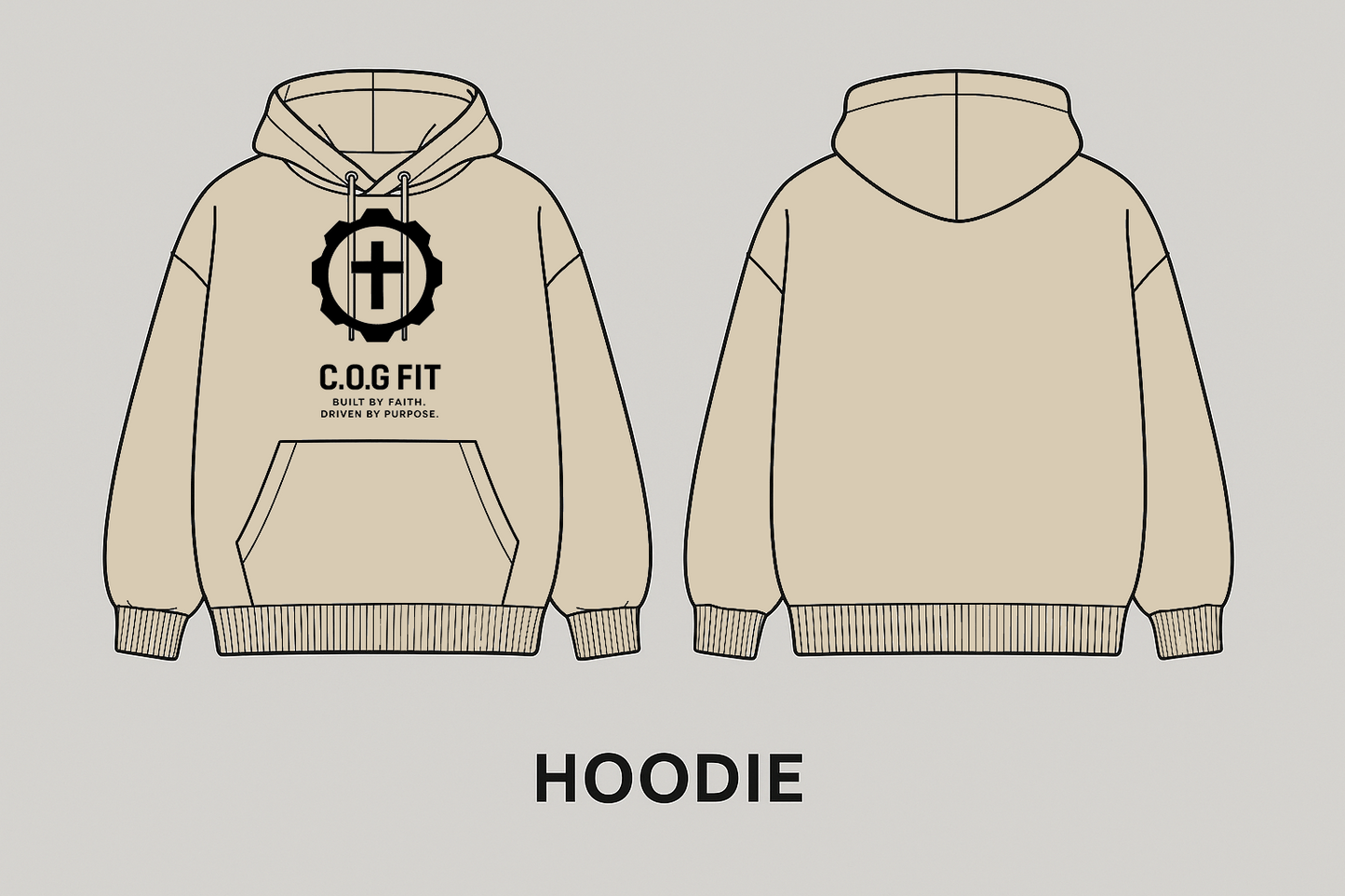 Sand COG FIT Hoodie