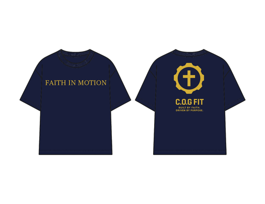Midnight Navy FAITH IN MOTION Tee